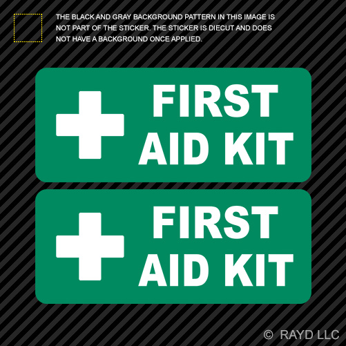 (2x) First Aid Kit Sticker Die Cut Decal Self Adhesive Vinyl emergency rescue eBay