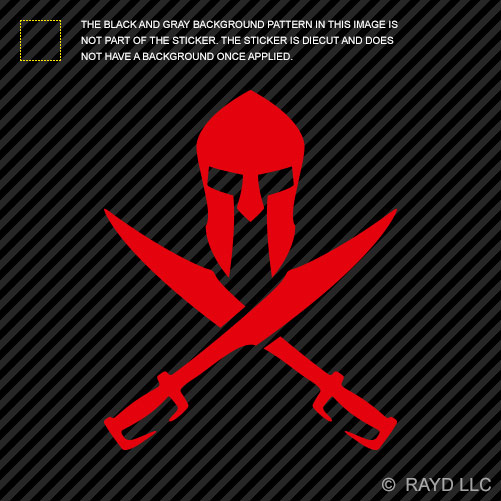 thumbnail image 2 of Crossed Spartan Swords Die Cut Sticker - Molon Labe 2A Gun Rights Decal 2 of 6