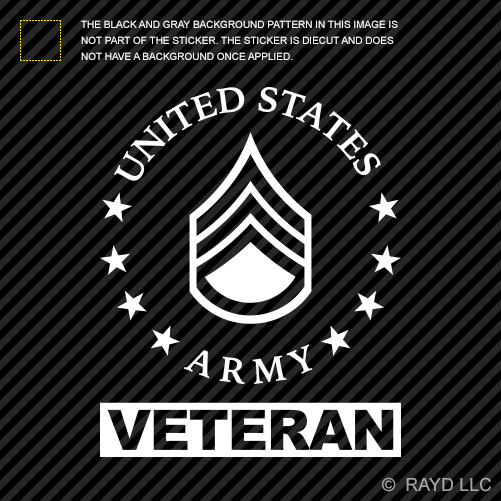 E-6 STAFF Sergeant Rank Marines Vinyl Decal Sticker