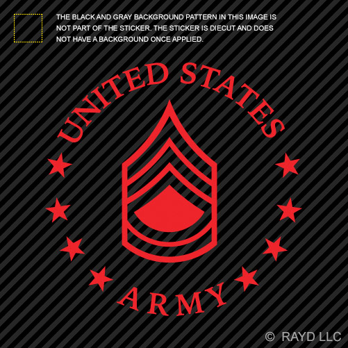 E-7 Sergeant First Class US Army Rank Sticker Die Cut Decal SFC OR