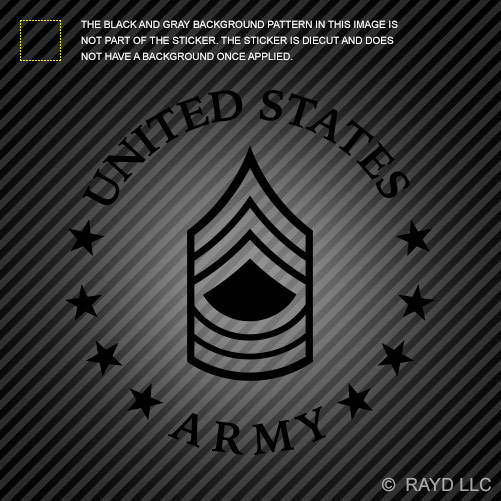 E 8 Master Sergeant Us Army Rank Sticker Die Cut Decal Msg Or 8 E8 Ebay