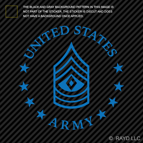 E-8 First Sergeant US Army Rank Sticker Die Cut Decal 1SG OR-8 E8 - Picture 5 of 19