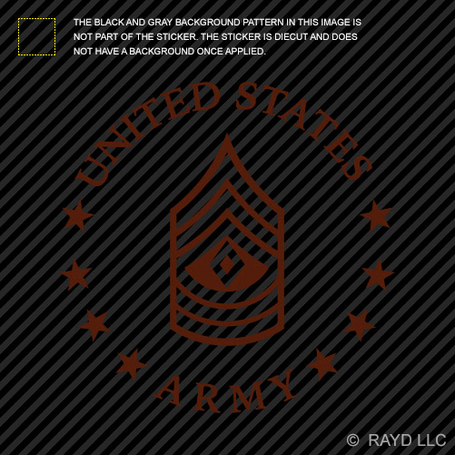 E-8 First Sergeant US Army Rank Sticker Die Cut Decal 1SG OR-8 E8 - Picture 19 of 19