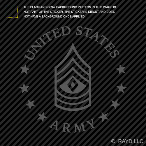 E-8 First Sergeant US Army Rank Sticker Die Cut Decal 1SG OR-8 E8 - Picture 8 of 19