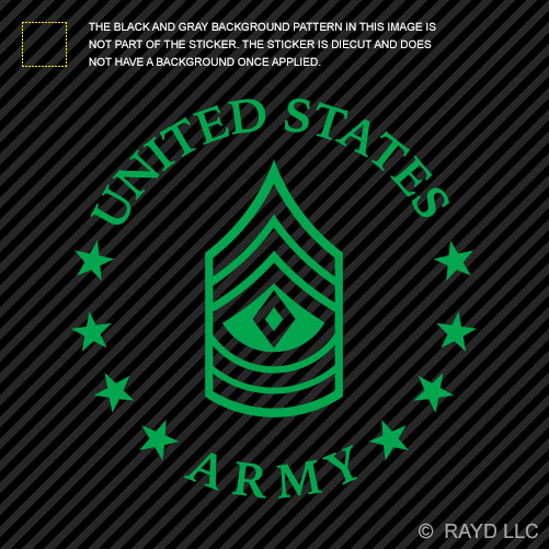 E-8 First Sergeant US Army Rank Sticker Die Cut Decal 1SG OR-8 E8 - Picture 7 of 19