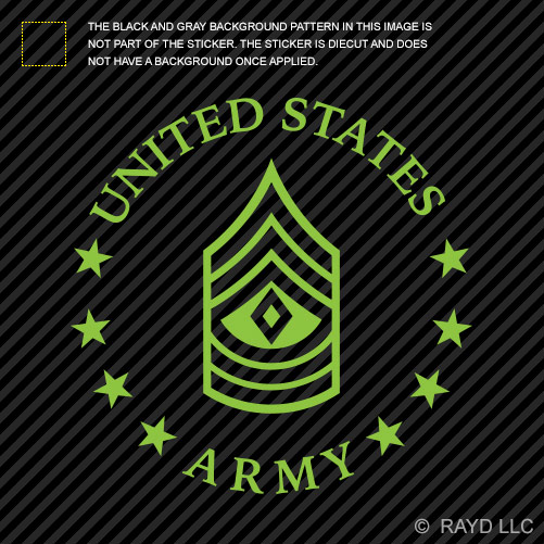 E-8 First Sergeant US Army Rank Sticker Die Cut Decal 1SG OR-8 E8 - Picture 10 of 19