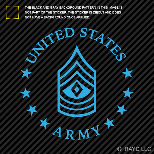 E-8 First Sergeant US Army Rank Sticker Die Cut Decal 1SG OR-8 E8 - Picture 9 of 19