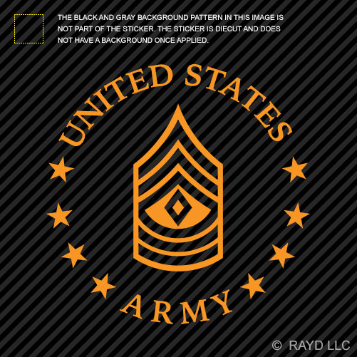 E-8 First Sergeant US Army Rank Sticker Die Cut Decal 1SG OR-8 E8 - Picture 12 of 19