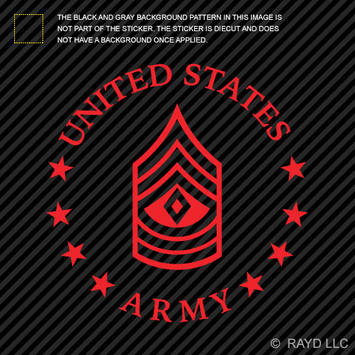 E-8 First Sergeant US Army Rank Sticker Die Cut Decal 1SG OR-8 E8 - Picture 3 of 19