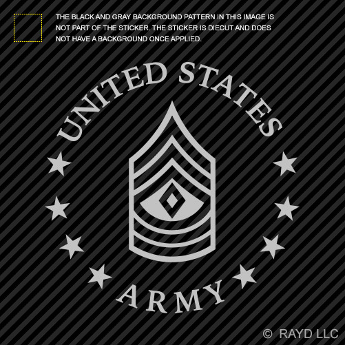 E-8 First Sergeant US Army Rank Sticker Die Cut Decal 1SG OR-8 E8 - Picture 15 of 19