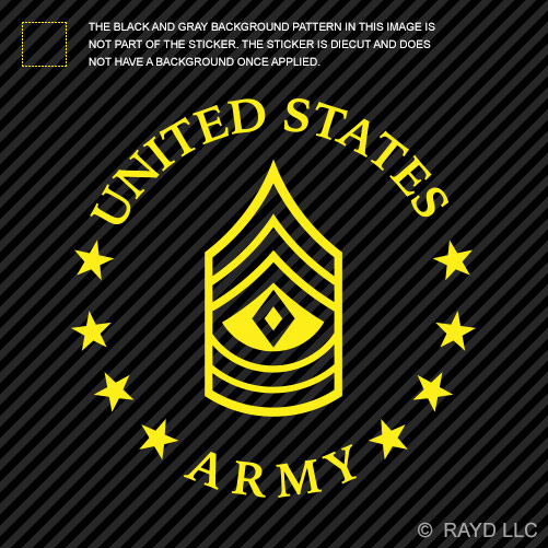 E-8 First Sergeant US Army Rank Sticker Die Cut Decal 1SG OR-8 E8 - Picture 16 of 19