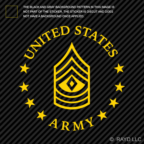 E-8 First Sergeant US Army Rank Sticker Die Cut Decal 1SG OR-8 E8 - Picture 17 of 19