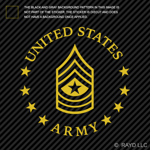 E 9 Sergeant Major US Army Rank Sticker Die Cut Decal SGM OR 9 E9 EBay