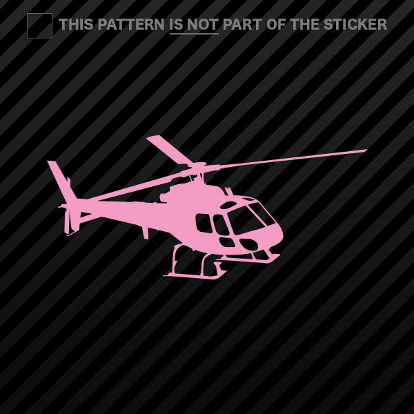(2-Pack) Flying Eurocopter AS350 Helicopter Stickers - 7" X 3.15" Vinyl Decals By Darkside Ltd