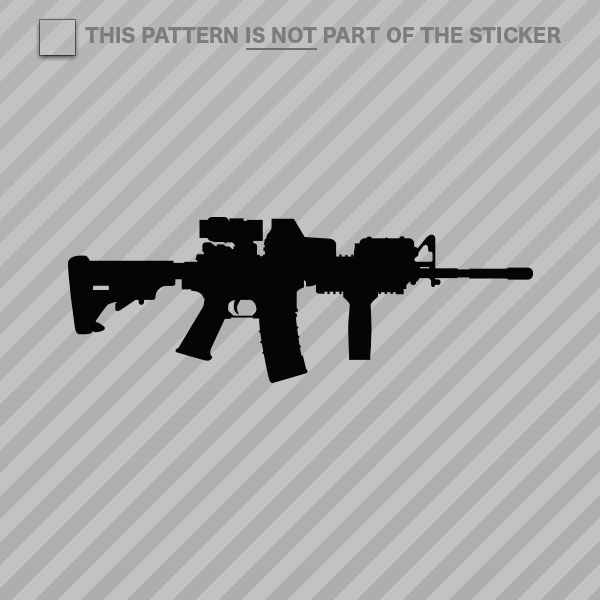 Rayd Workshop AR15 M16 Die Cut Sticker – Self-Adhesive Vinyl, 6" X 1.94", Made In USA, 2 Pack