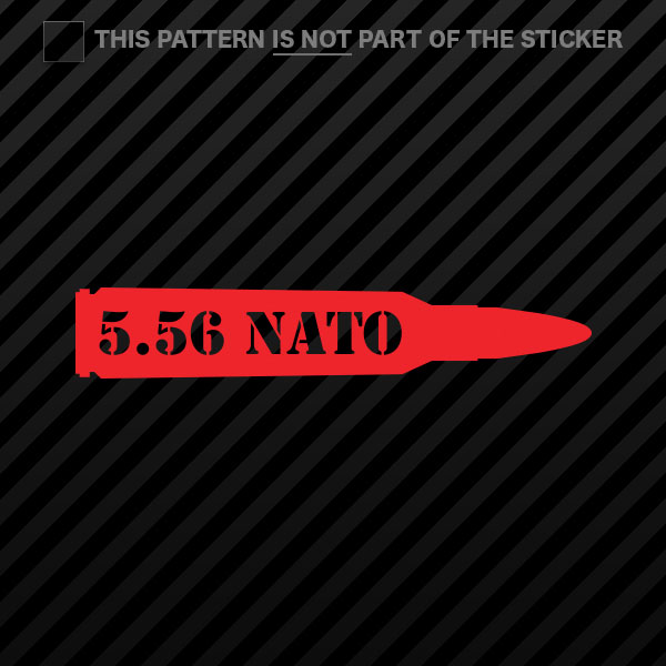 5.56 NATO Bullet Aufkleber – Die-Cut Decal Im Realistischen Geschoss-Design