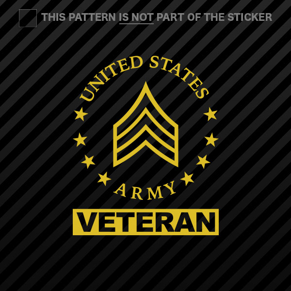 U.S. Army Sergeant E-5 Window Sticker - MILITARY BEST - Foto 5