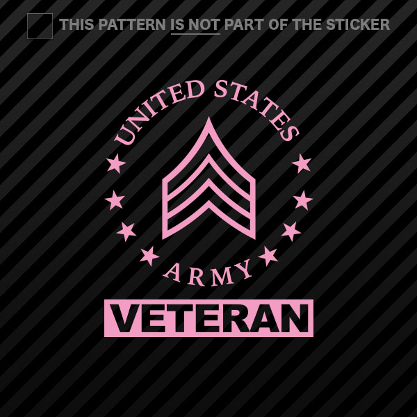 (2) E-5 Sergeant US Army Rank Stickers – Self-Adhesive Vinyl – SGT OR-5 E5