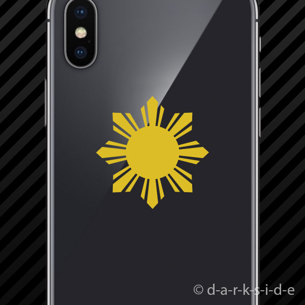 2x) Made In Philippines Cell Phone Sticker Mobile Filipino Pinoy Star Sun PH - Foto 4