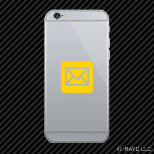 2x Mail Cell Phone Sticker Mobile icon symbol 2 many colors