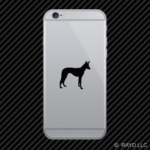 (2x) Ibizan Hound Cell Phone Sticker Mobile dog canine pet many colors - Picture 4 of 19
