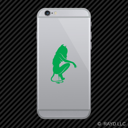 (2x) Kneeling Sexy Devil Cell Phone Sticker Mobile many colors - Picture 7 of 19