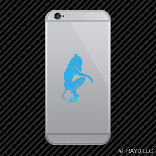 (2x) Kneeling Sexy Devil Cell Phone Sticker Mobile many colors - Picture 9 of 19