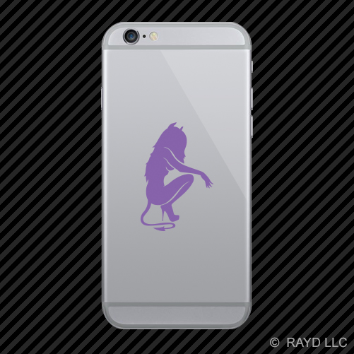 (2x) Kneeling Sexy Devil Cell Phone Sticker Mobile many colors - Picture 14 of 19