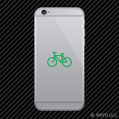 (2x) Cycling Symbol Cell Phone Sticker Mobile road bike triathlon many colors - Picture 7 of 19