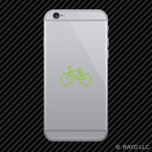 (2x) Cycling Symbol Cell Phone Sticker Mobile road bike triathlon many colors - Picture 10 of 19