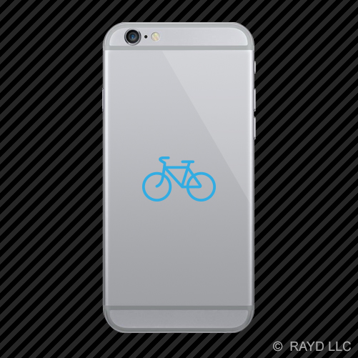 (2x) Cycling Symbol Cell Phone Sticker Mobile road bike triathlon many colors - Picture 9 of 19