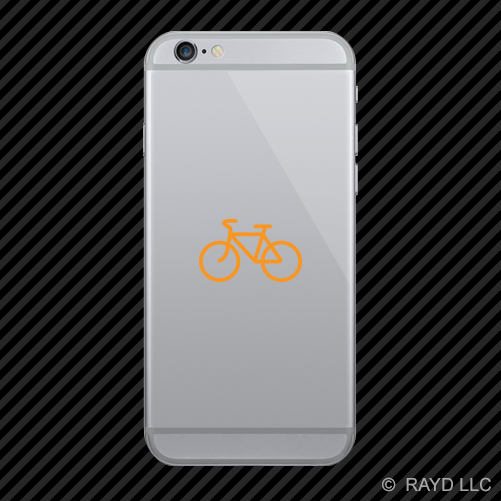 (2x) Cycling Symbol Cell Phone Sticker Mobile road bike triathlon many colors - Picture 12 of 19
