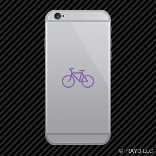 (2x) Cycling Symbol Cell Phone Sticker Mobile road bike triathlon many colors - Picture 14 of 19
