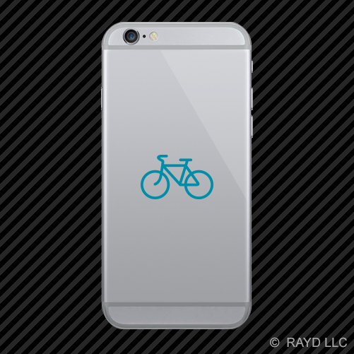 (2x) Cycling Symbol Cell Phone Sticker Mobile road bike triathlon many colors - Picture 18 of 19