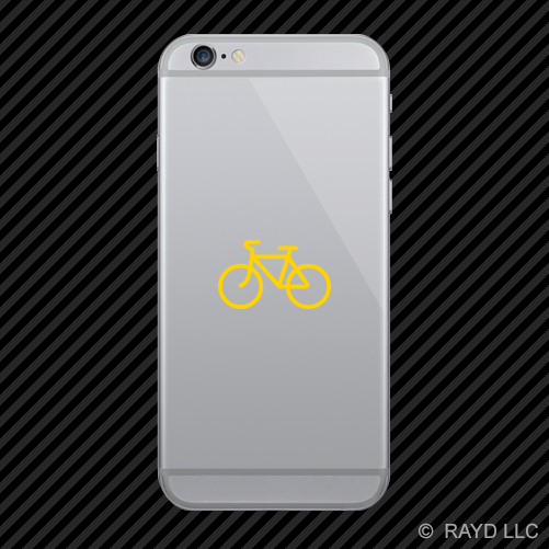 (2x) Cycling Symbol Cell Phone Sticker Mobile road bike triathlon many colors - Picture 17 of 19