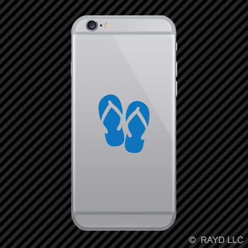 (2x) Flip Flops Cell Phone Sticker Mobile hawaiian beach many colors - Picture 5 of 19