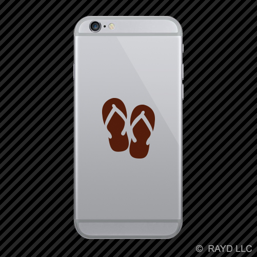 (2x) Flip Flops Cell Phone Sticker Mobile hawaiian beach many colors - Picture 19 of 19