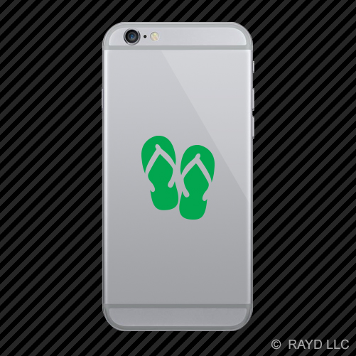 (2x) Flip Flops Cell Phone Sticker Mobile hawaiian beach many colors - Picture 7 of 19