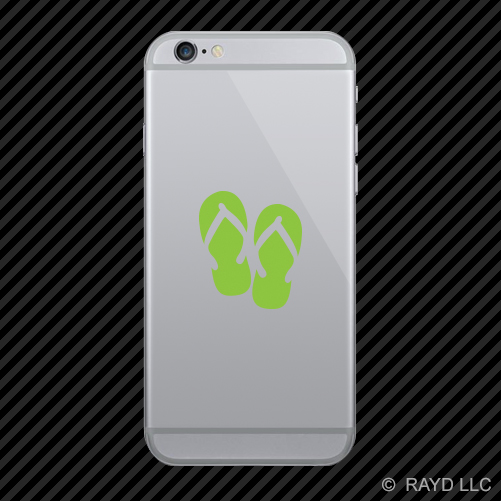 (2x) Flip Flops Cell Phone Sticker Mobile hawaiian beach many colors - Picture 10 of 19