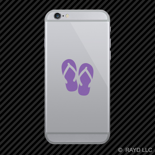 (2x) Flip Flops Cell Phone Sticker Mobile hawaiian beach many colors - Picture 14 of 19