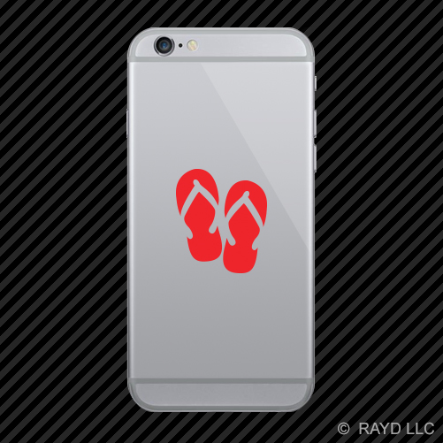 (2x) Flip Flops Cell Phone Sticker Mobile hawaiian beach many colors - Picture 3 of 19