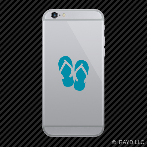 (2x) Flip Flops Cell Phone Sticker Mobile hawaiian beach many colors - Picture 18 of 19