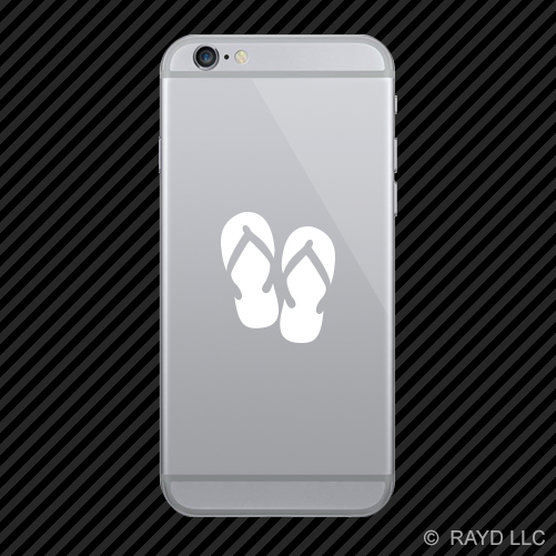 (2x) Flip Flops Cell Phone Sticker Mobile hawaiian beach many colors - Picture 2 of 19