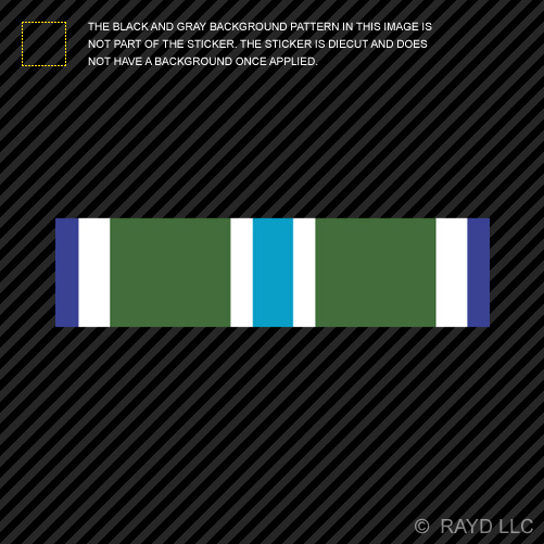 (2x) 4" U.S. Coast Guard Meritorious Unit Commendation Ribbon Sticker