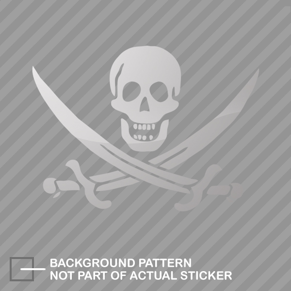 Sticker oval flag vinyl country code pirate jack rackham 