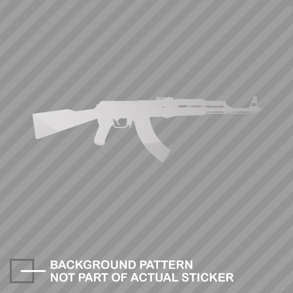 thumbnail interactive-video image 1 of AK47 Russian Gun Vinyl Decal Sticker – 8 X 2.3 – Ammo Military Kalashnikov 1 of 6