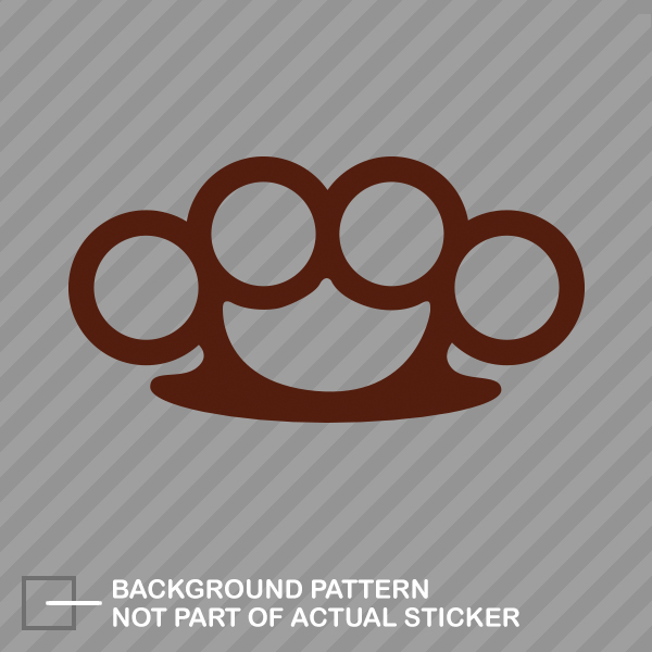 Brass Knuckles Sticker Die Cut Decal eBay