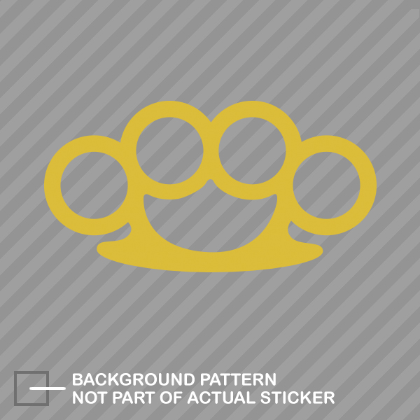 Brass Knuckles Sticker Die Cut Decal eBay