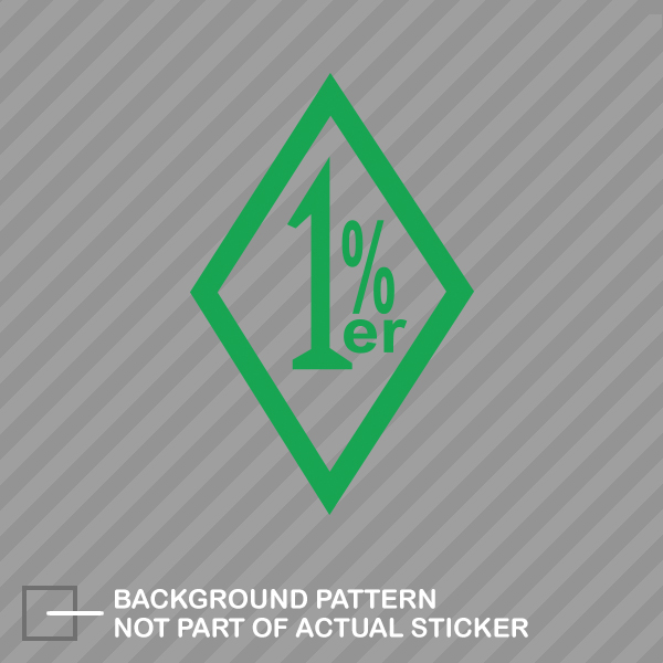 (2x) 1%er Sticker Self Adhesive Vinyl Outlaw 1 Percenter 1% Er