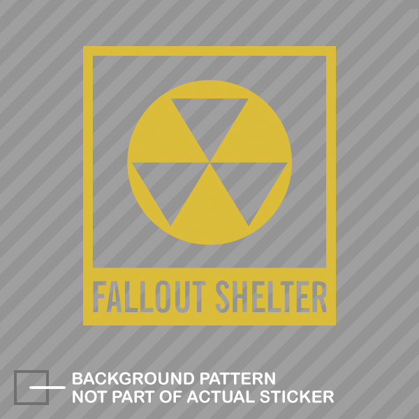 Fallout Shelter Sign Sticker - Nuclear Danger Warning Vinyl Decal